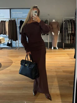 Astrid Frank Lange Kjoler|Jenny strikkjole