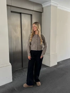 Astrid Frank Cardigan|Strik|Sage cardigan