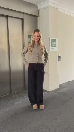 Astrid Frank Cardigan|Strik|Sage cardigan